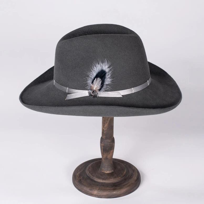 Charcoal Cowboy Hat | Susan Carrolan Millinery