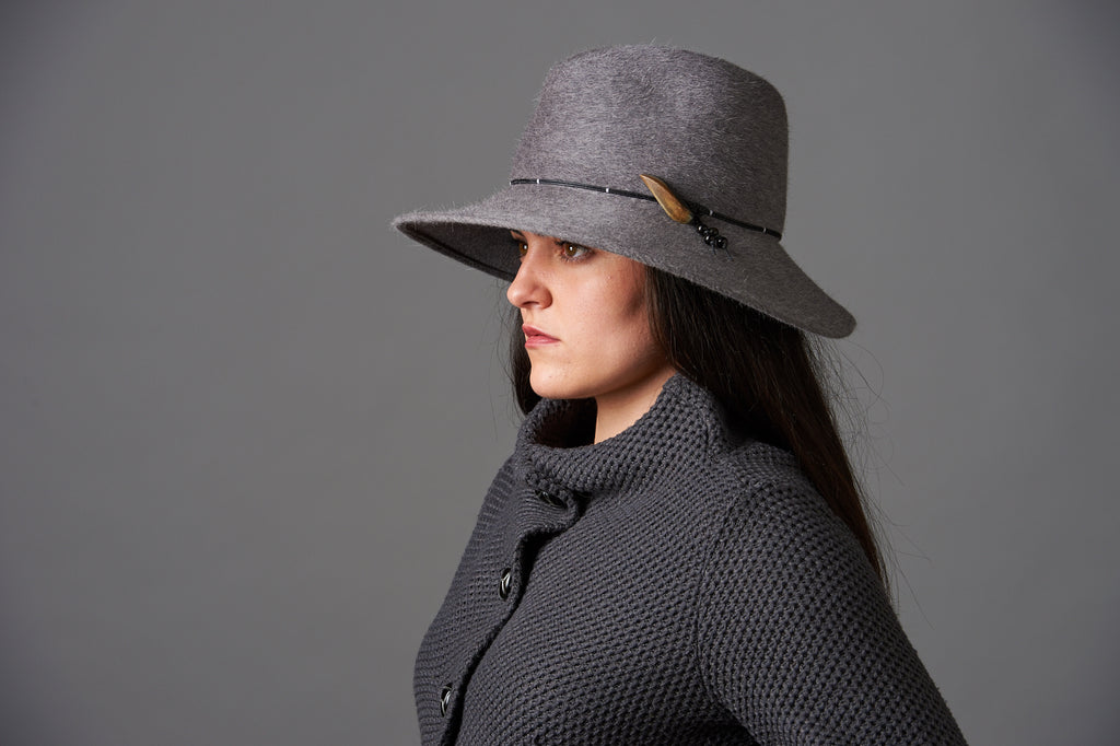 Cowboy / Charcoal – Susan Carrolan Millinery